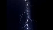 Lightning Thunder Strike Sound Effect On Black Background Screen