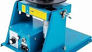 TFCFL Turntable Table, DC24V 15W Rotary Welding Positioner Turntable Table High Positioning Accuracy Suitable for Cutting, Grinding, Assembly, Testing and Other Seam Welding (10KG)