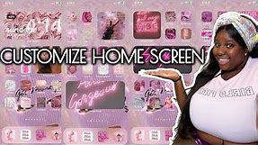 HOW TO CUSTOMIZE NEW iOS 14 HOME SCREEN | GIRLY BADDIE AESTHETIC | Reese LaFleur