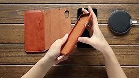 iphone xs leather case detachable