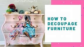 How to Decoupage Transfer Papers onto Furniture.