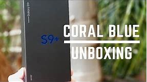 Samsung Galaxy S9 Plus Coral Blue Unboxing (Unlocked Model)