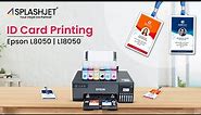 ID Card Printing Using Epson L8050 Printer | Photo Dye Inks | Driver Installation Guide | Splashjet