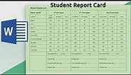 How to create Student Report Card in Ms word 2019 | Making Result Report Card in Microsoft word