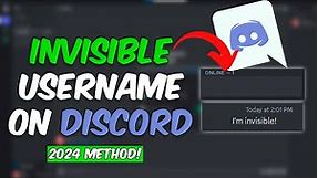 How to Make Your Username Invisible on Discord - 2024 METHOD