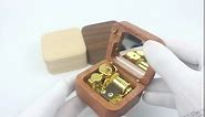 Sinzyo Vintage Wood Carved Mechanism Musical Box Wind Up Music Box Gift for Christmas Merry Go Round of Life Music Box(Musical note Rosewood box)