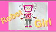 robot drawing, draw a girl, easy robot drawing, Super Easy and beautiful Robot draw