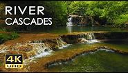 4K River Cascades - Relaxing Waterfall Sounds & Ultra HD Nature Video - Water Flow - White Noise