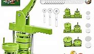 Aiment Button Maker Machine Multiple Sizes 600Pcs, Photo Pin Badge Maker 1+1.25+2.25 inch for Kids, Button Press Machine with 600 Sets Button Making Supplies & Cutter & Magic Book (Green, 25/32/58mm)