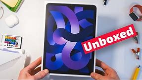 Purple iPad Air 5 (2022) unboxing