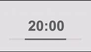 20 minute countdown timer with alarm