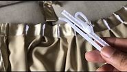 How to use adjustable curtain hooks / How to hang curtains with adjustable hooks / DIY with steps