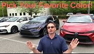 2020 Corolla All Color Choices - Pick Your Favorites!