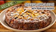 Italian Apple and Pear Cake with Raisins