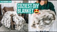 How to Make a DIY Cozy Faux Fur Throw Blanket 😍