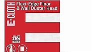 E-Cloth Flexi-Edge Floor & Wall Duster Head, Reusable Dusting Mop for Floor Cleaning, Floor Cleaner Ideal for Harword, Tile, Laminate and Other Hard Surfaces, 100 Wash Guarantee, 1 Pack