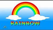 Cara melukis pelangi dan tulisan Rainbow berwarna pelangi - tutorial design rainbow with Flash