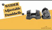WEIDER, Select A-Weight 100 lb Adjustable Dumbbells