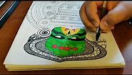 How to Draw Kathakali Mask | Mandala Art | Step-by-Step Drawing | Time Lapse