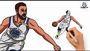 How to Draw Steph Curry Golden State Warriors - Art Tutorial