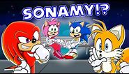 Sonic and Amy are DATING!? - Knuckles and Tails REACT to "Sonic & Amy's ROMANTIC DATE!"