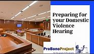 5. Preparing for your Domestic Violence Hearing