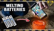 Melting Batteries in Liquid Metal? Find Out What Happens To An Iphone In Liquid Metal!