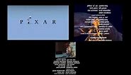 The first three Pixar movies (November 1995-November 1999) credits at once