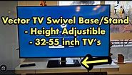 VEVOR TV Universal Stand Mount/Swivel : Table Top TV Stand for 32-55 inch (Height Adjustable) Review