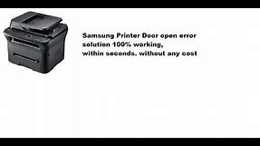Samsung Printer Door Open Error Solution