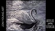 HOW TO PAINT A SWAN! Acrylic Painting Tutorial