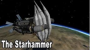 The Starhammer - Heavy cruiser with stock hangar doors in Kerbal Space Program