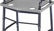 DMI Walker Tray With Cup Holders, Walker Tray For Folding Walkers, Gray