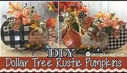 DIY Dollar Tree Rustic Pumpkins Fall Decor | Pumpkin Patch DIY | Farmhouse Fall Decor
