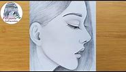 How to Draw a Girl (Side View) || Girl drawing || Pencil Sketch || Güzel Kız Yüzü Nasıl Çizilir