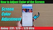 Galaxy S20/S20+: How to Adjust Color of the Screen