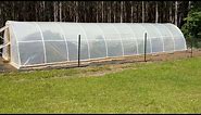 DIY PVC Greenhouse/Poly Tunnel Greenhouse Project (plastic cover)