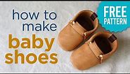 HOW TO MAKE leather BABY SHOES - Step by Step Tutorial