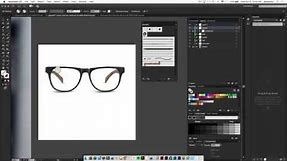 Adobe Illustrator Vector Portrait: How to create eye glasses using the compound shapes