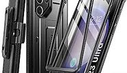 SUPCASE Unicorn Beetle Pro Case for Samsung Galaxy S23 Ultra 5G (2023), [Extra Front Frame] Full-Body Dual Layer Rugged Belt-Clip & Kickstand Case with Built-in Screen Protector (Black)