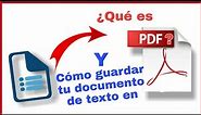 Que es pdf y Como guardar en pdf
