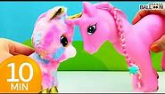 🦄 Play with pink unicorn toys | Unicorn Toys play | Pink unicorns | Unicorns for kids