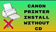 Canon printer install without cd