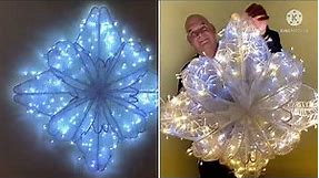 3D Plastic Hanger Snowflake with Dazzling Lights Hack - Impressively Elegant