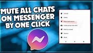 How to mute all chats on messenger by one click | TECH ON |