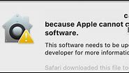Can’t be opened because Apple cannot check it for malicious software | Mac 2020 FIX