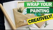 How to wrap painting/book/poster/magazine - creative gift wrapping ideas