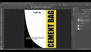How to create Cement Bag label Mockup design in Photoshop | Photoshop Tutorial