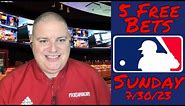 Sunday 5 Free MLB Betting Picks & Predictions - 7/30/23 l Picks & Parlays