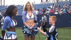 England's Braydon Bent Learns Dance Moves from Titans Cheerleaders